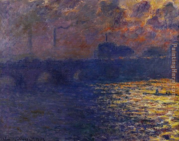 Claude Monet Waterloo Bridge Sunlight Effect 2